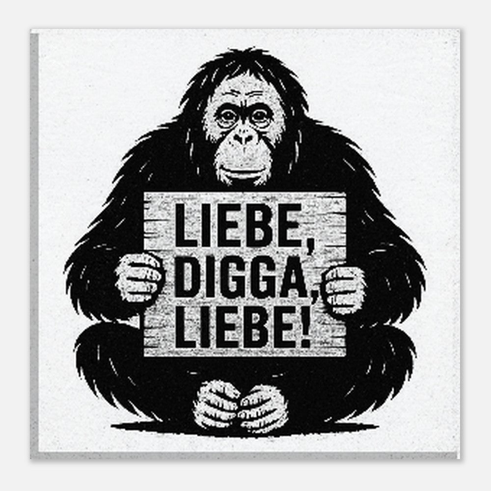 Affen mit Haltung - kleine Bilder 20x20